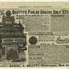 Beatty's parlor organs only $51.00.