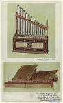 Brussels portable organ, 17th century ; The Bible Regal said to have been invented about the middle of the 16th century by George Voll, an organ builder of Nuremberg.