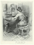 Woman seated at the piano.