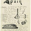 Spain: mandora ; clarionet ; tambourine ; drum ; castanets ; psaltery.
