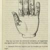 Religious imagery depicted on the fingers of a hand