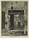 Moorish santon at the door of a mosque