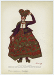 Design for the "Soleil de Nuit" ballet, performed December, 1915, at the National Opera House, Paris, for the benefit of the British Red Cross Society