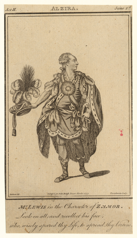 Mr. Lewis in the character of Zamor - NYPL Digital Collections