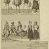 People on stilts and common people, France