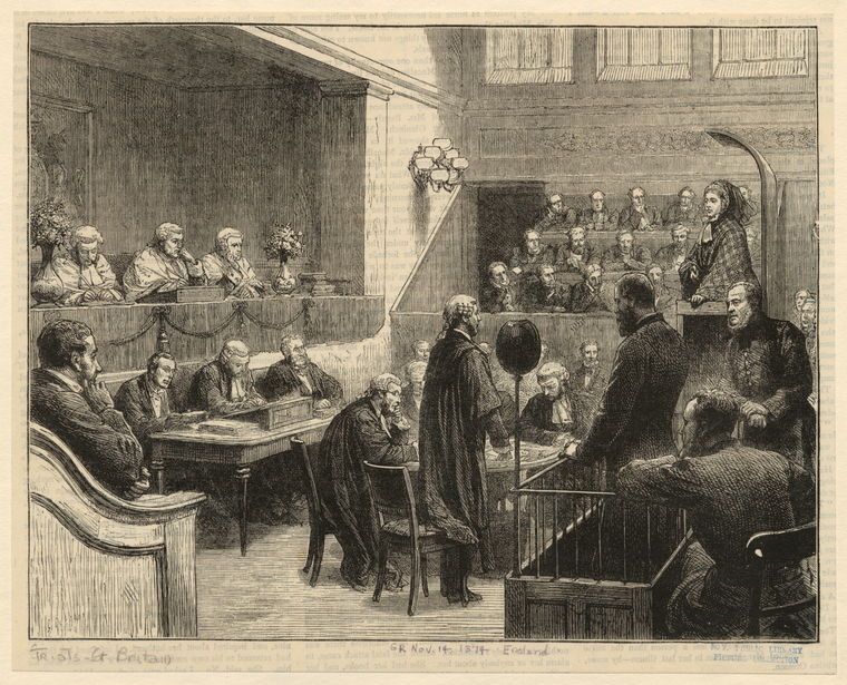 Courtroom in England NYPL Digital Collections