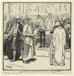Court scene in old Rome -- expulsion of the Sophists