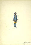 Woman in blue attire with white hat