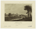 Cardiff from the west, from an oil painting, circa 1820