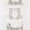 Mosquée sépulcrale de soultan Barqouq, état actuel, plan et coupe (XIVe. siècle)