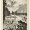 Versailles vers 1688: Petit parc, jardins du château. Bassin du dragon