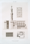 Mosquée d'El-Bordeyny.  Plan, élévations et détails (XVIIe. siècle)