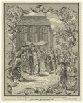 Huppah, or wedding-baldachin, among German Jews, eighteenth century