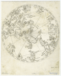Map of the southern heavens, with Zodiac