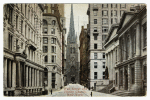 Wall Street and Trinity Church, New York