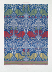 Arabesques : étoffe conservée au musée 'Utrecht (XIVe. siècle)
