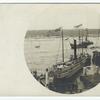 Replicas of the Clermont and Half-Moon during 1909 Hudson-Fulton Celebration