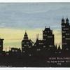 High buildings in New York at night