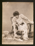 Sarah Bernhardt with her dog