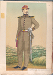 Official de artilharia, uniforme pequeno de verão