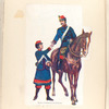 Soldado de cazadores y su centinera