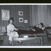 Unidentified actress and Frank Lovejoy in the stage production The Best Man (touring company)