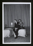 Frank Lovejoy and unidentified actress in the stage production The Best Man (touring company)