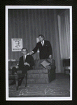 Shepperd Strudwick and Frank Lovejoy in the stage production The Best Man (touring company)