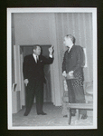 Frank Lovejoy and Shepperd Strudwick in the stage production The Best Man (touring company)
