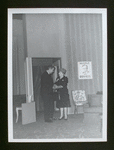Shepperd Strudwick and unidentified actress in the stage production The Best Man (touring company)