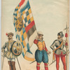 Guerre des Pays-Bas contre l'Espagne, 1572. Officier, ensiegne et capitaine de la milice Belge