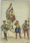 Guerre des Pays-Bas contre l'Espagne, 1572. Officier, ensiegne et capitaine de la milice Belge