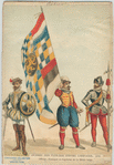 Guerre des Pays-Bas contre l'Espagne, 1572. Officier, ensiegne et capitaine de la milice Belge