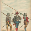 Guerre des Pays- Bas contre l'Espagne: 1572: Mousquetaire, arquebusier et piquier de la milice belge