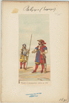 Piquier et mousquetaire wallon en 1690