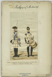 Soldat du régiment de Saze-Gotha (ancien de Prié) 1760. Tambour du régiment d'Arberg. 1770