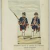 Régiments belges au service de d'Espagne. Gardes wallones. Fusiler et officier. 1773