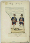 Régiments belges au service de d'Espagne. Gardes wallones. Fusiler et officier. 1773