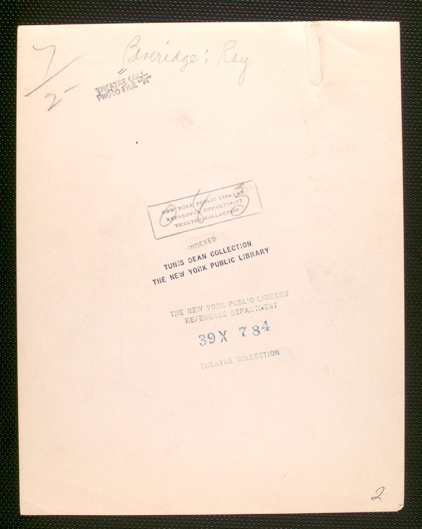 Ray Beveridge - NYPL Digital Collections