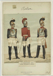 2e Cuirassuers. 1818. Soldat, trompette et officier