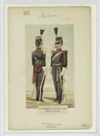5e dragons légers. 1829. Officer et soldat