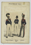 Königlich Belgiche Armee. Sappeur-Pompier ; Marine ; Artillerie. 1842