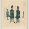 Four soldiers in green uniforms with gold accents