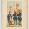 Infanterie des communes (blouses) : Tambour, garde, officier