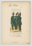 Garde civique belge, 1848. Officier, chasseurs ; Chasseurs -éclaireurs