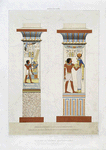 Architecture : pilasters ou colonnes quadrangulaires (Thèbes --XVIIIe. dynastie)