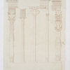 Architecture : constructions en bois -- colonnettes des édicules (IVe. et XVIIIe. dynasties)