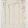 Architecture : constructions en bois -- colonnettes des édicules (IVe. et XVIIIe. dynasties)