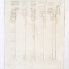 Architecture: constructions en bois. -- colonnettes des édicules (XVIIIe. et XIXe. dynasties)