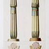 Architecture: colonnes à faisceau d'Amenophis III, à Thèbes (XVIIIe. dynastie)